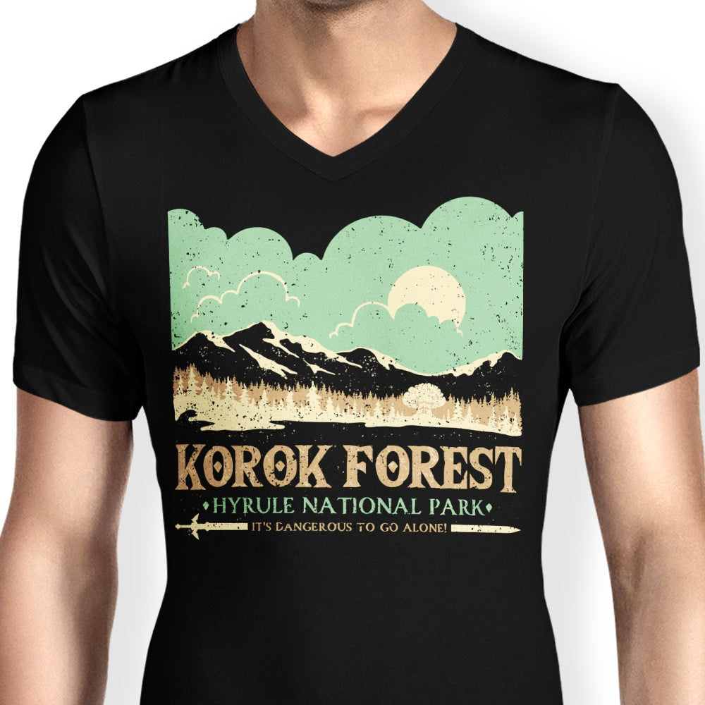 Korok National Park Men's V-Neck - Adult & Kids T-Shirts, Sweatshirts & Hoodies apparel design preview 2