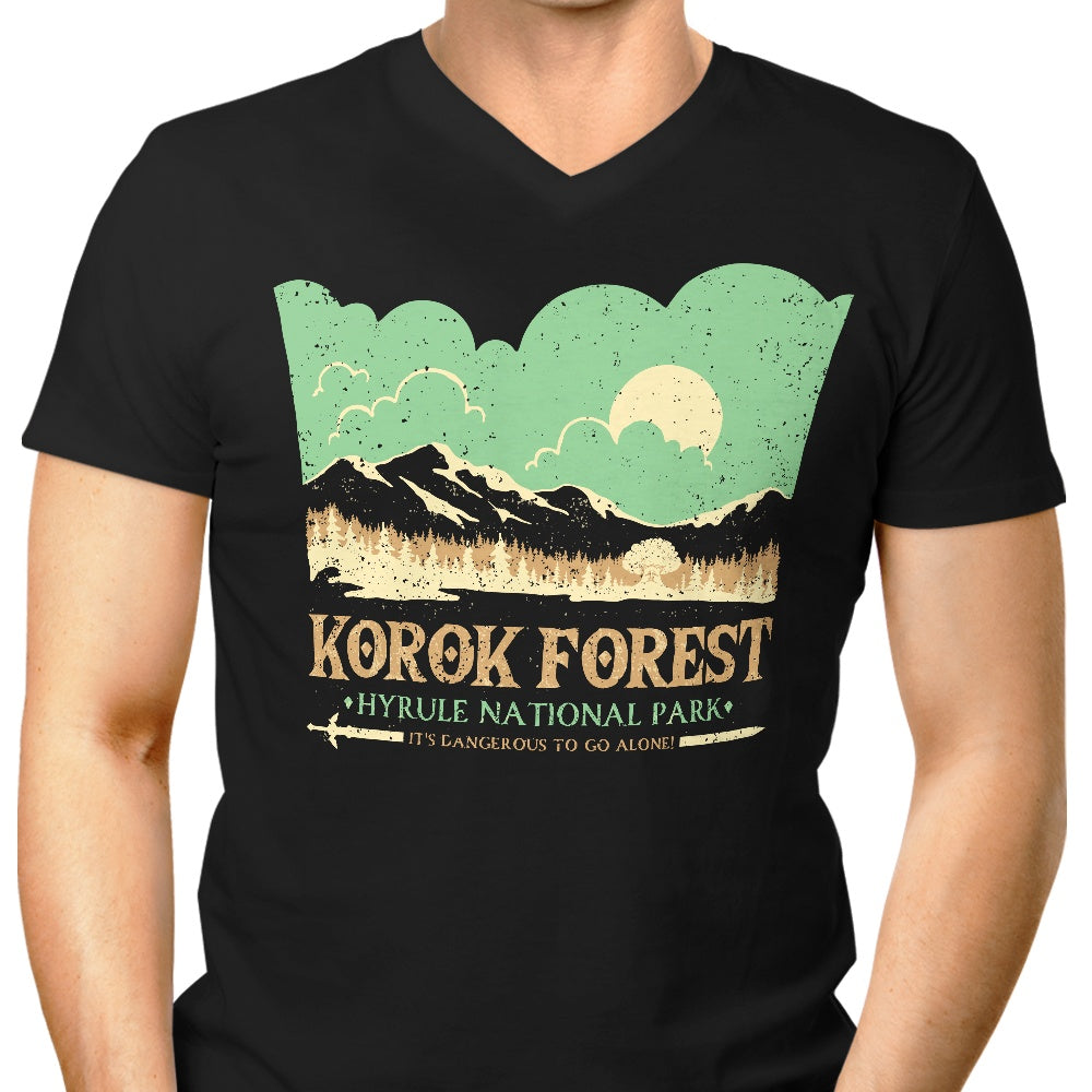 Korok National Park Men's V-Neck - Adult & Kids T-Shirts, Sweatshirts & Hoodies apparel design preview 1