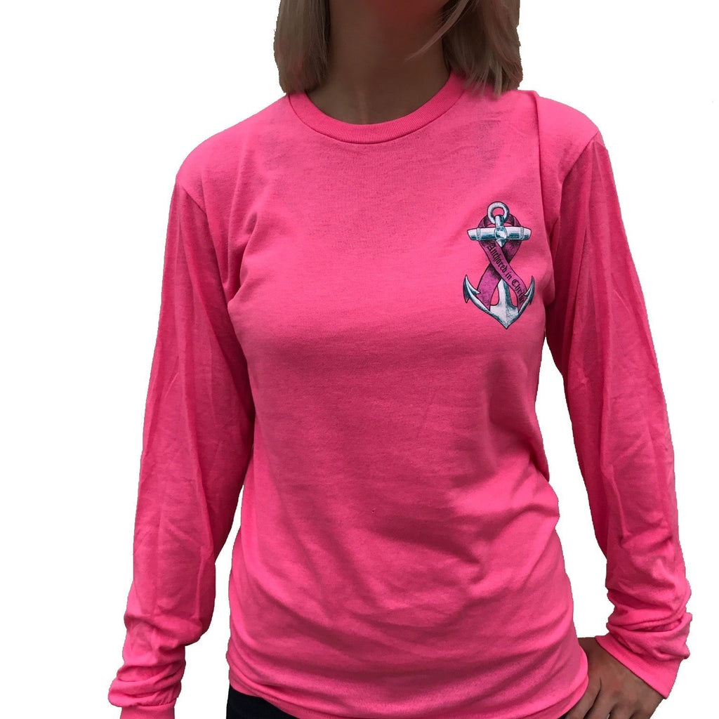 Southern Attitude Faith Hope Anchor Breast Cancer - Adult & Kids T-Shirts, Sweatshirts & Hoodies apparel design preview 2