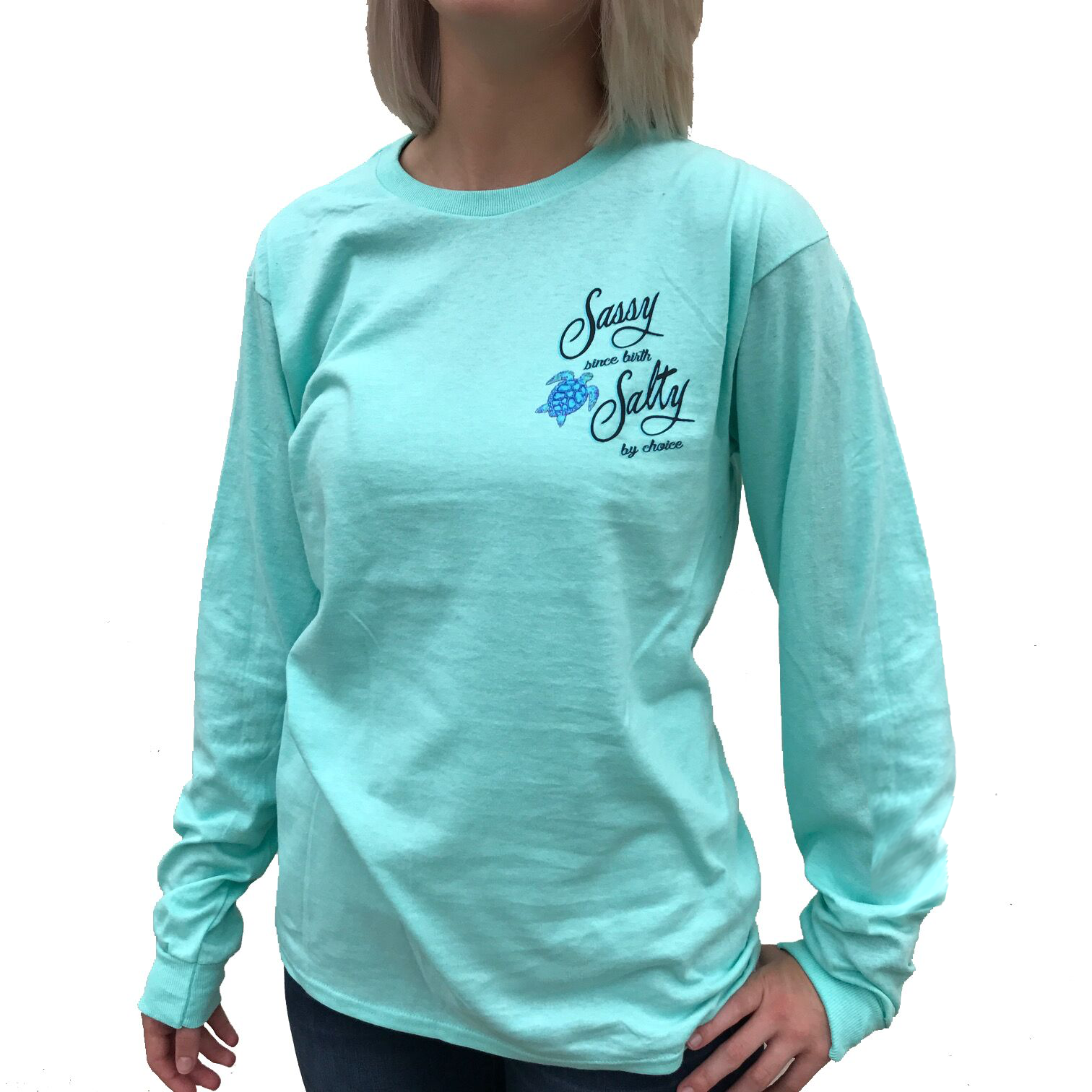 Southern Attitude Mint Turtles Sassy Since Birth - Adult & Kids T-Shirts, Sweatshirts & Hoodies apparel design preview 2