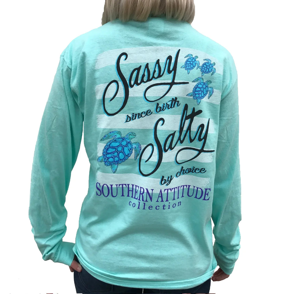 Southern Attitude Mint Turtles Sassy Since Birth - Adult & Kids T-Shirts, Sweatshirts & Hoodies apparel design preview 1