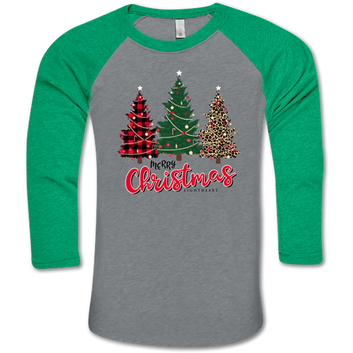 Southern Couture Lightheart Merry Christmas Raglan - Adult & Kids T-Shirts, Sweatshirts & Hoodies apparel design preview 1