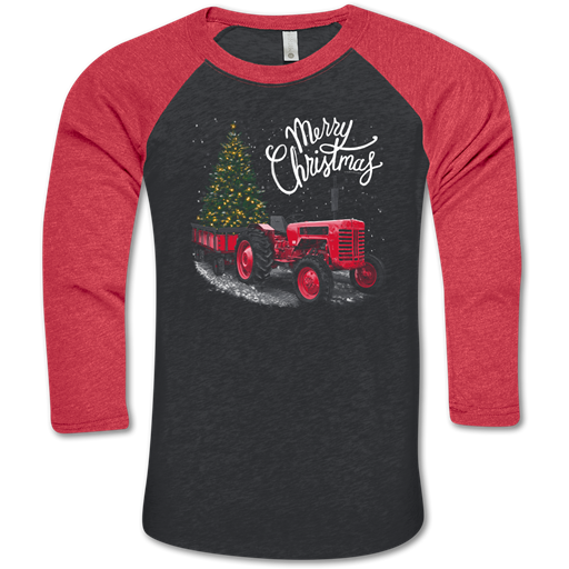 Southern Couture Lightheart Merry Christmas Tractor - Adult & Kids T-Shirts, Sweatshirts & Hoodies apparel design preview 1