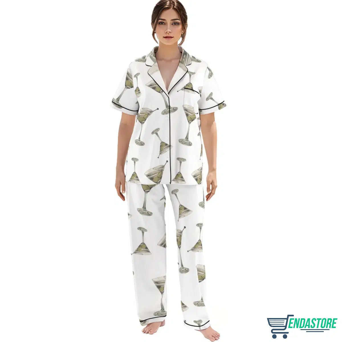 LONG Women’s Olive Martini Lovers Pajama Set product image 2