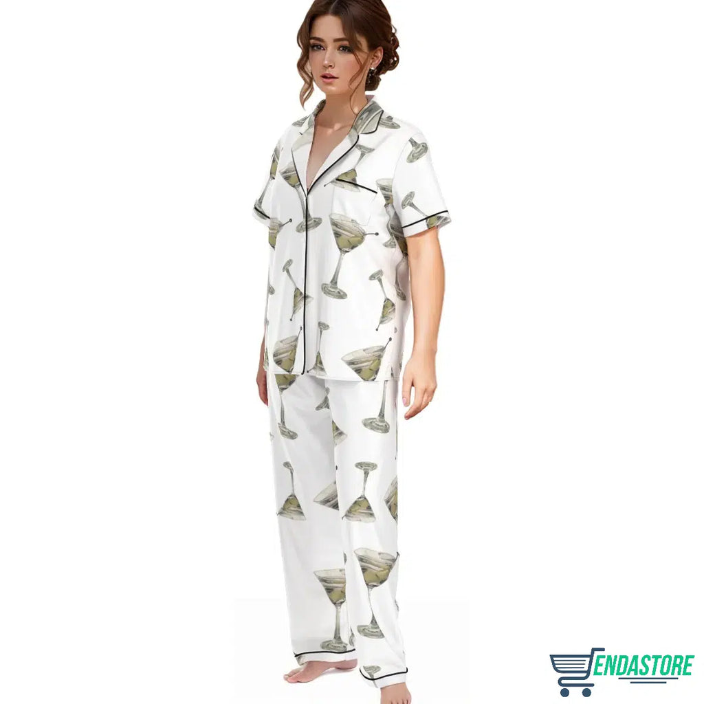 LONG Women’s Olive Martini Lovers Pajama Set product image 3