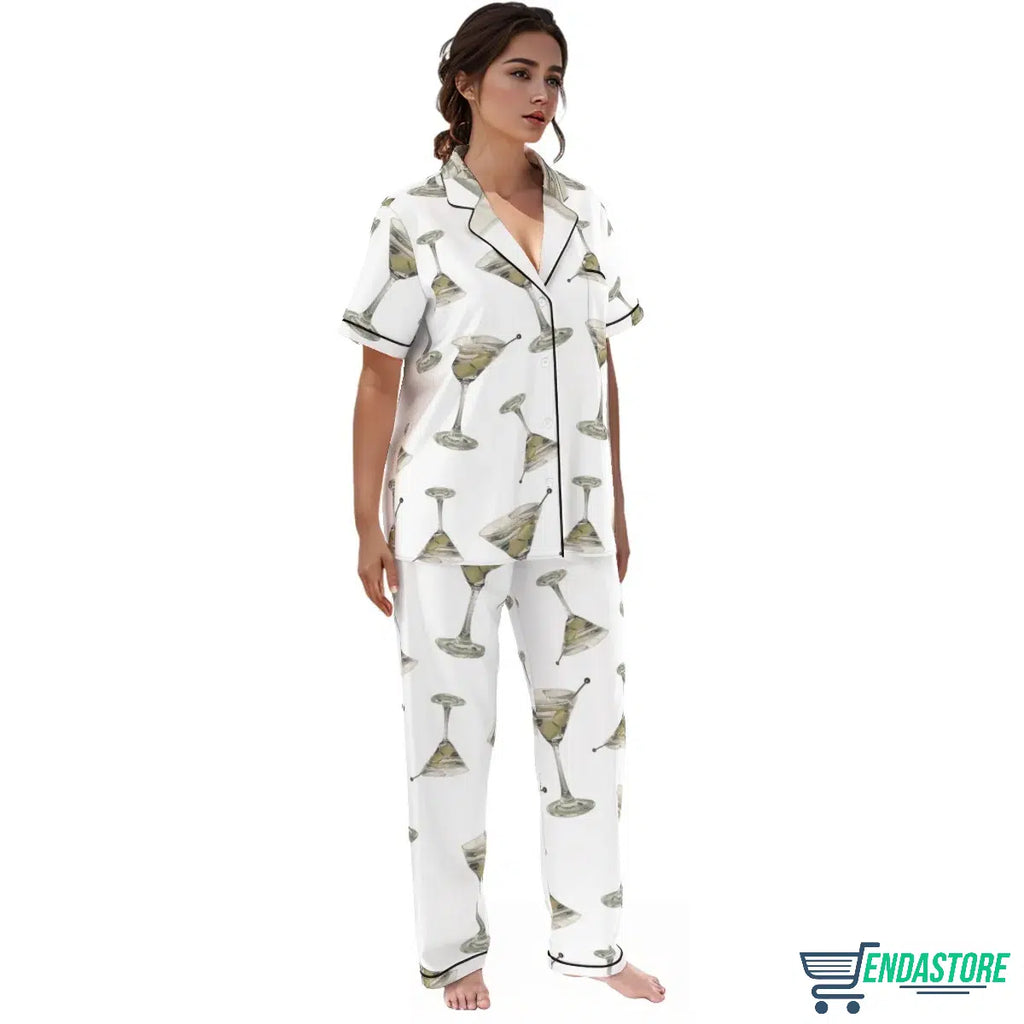 LONG Women’s Olive Martini Lovers Pajama Set product image 4