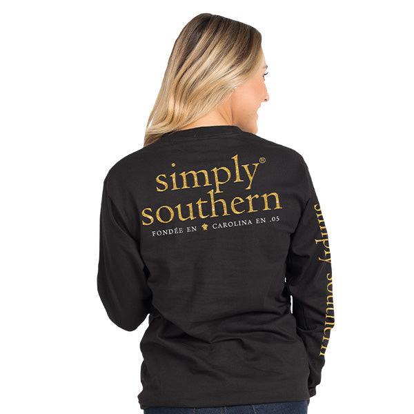 SALE Simply Southern Preppy Classic Logo Black - Adult & Kids T-Shirts, Sweatshirts & Hoodies apparel design preview 2