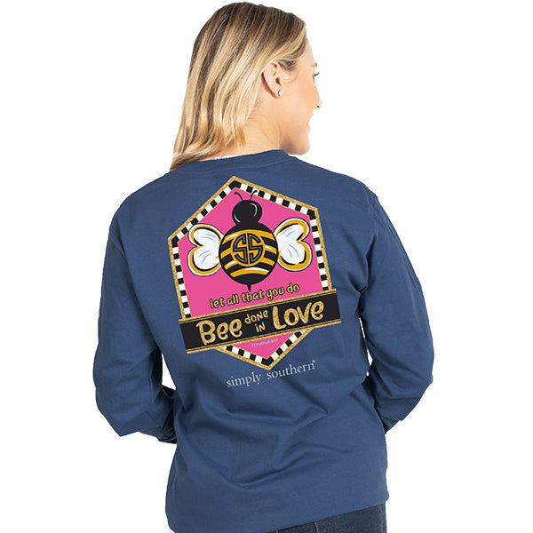SALE Simply Southern Preppy Bee Done In Love - Adult & Kids T-Shirts, Sweatshirts & Hoodies apparel design preview 2