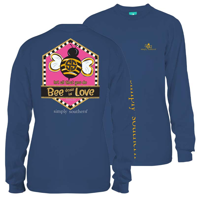 SALE Simply Southern Preppy Bee Done In Love - Adult & Kids T-Shirts, Sweatshirts & Hoodies apparel design preview 1
