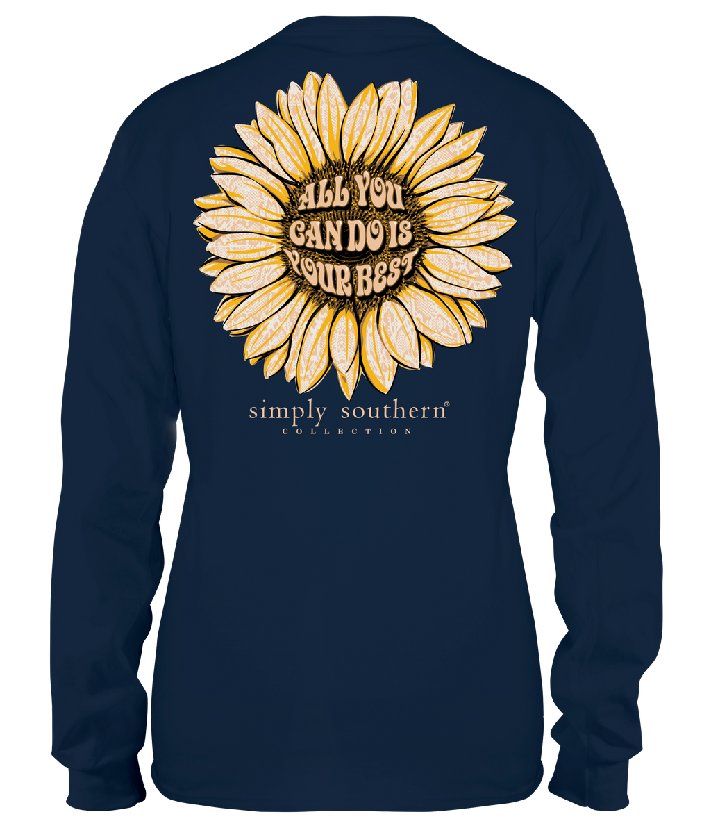 Simply Southern Your Best Sunflower - Adult & Kids T-Shirts, Sweatshirts & Hoodies apparel design preview 1