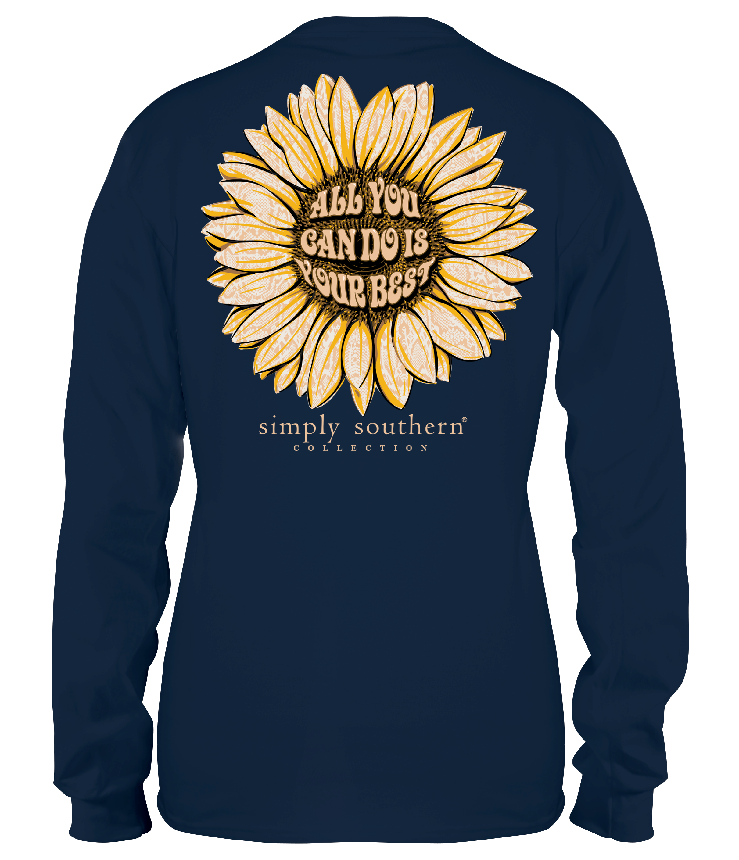 Simply Southern Your Best Sunflower - Adult & Kids T-Shirts, Sweatshirts & Hoodies apparel design preview 1