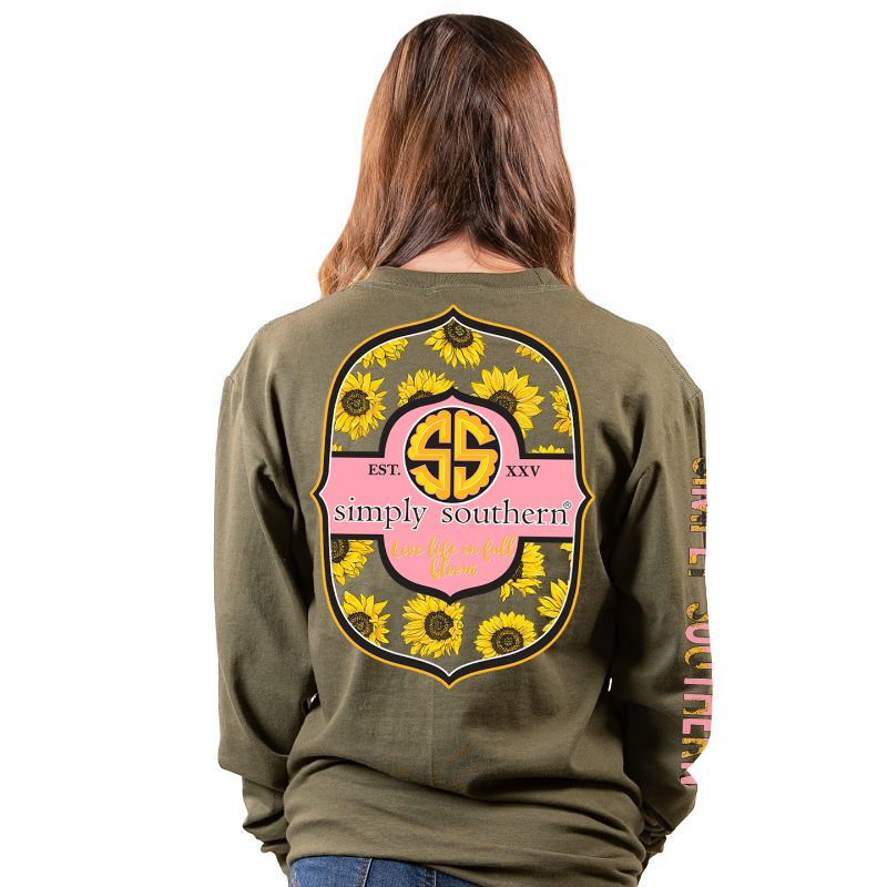 SALE Simply Southern Preppy Bloom Sunflower - Adult & Kids T-Shirts, Sweatshirts & Hoodies apparel design preview 1