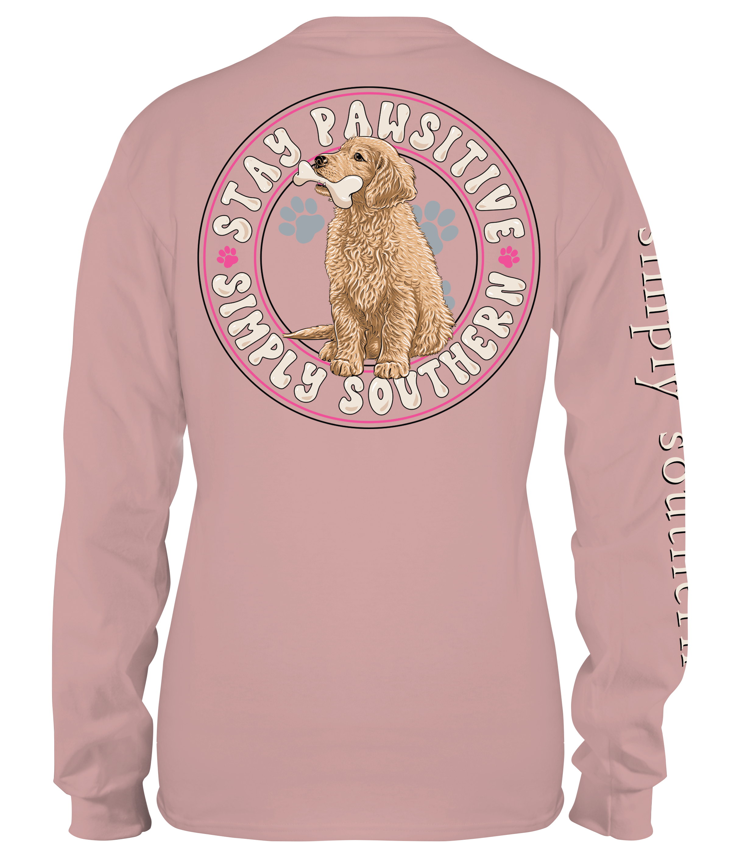 Simply Southern Dog Stay Pawsitive - Adult & Kids T-Shirts, Sweatshirts & Hoodies apparel design preview 1