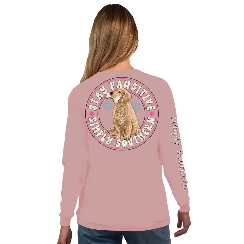 Simply Southern Dog Stay Pawsitive - Adult & Kids T-Shirts, Sweatshirts & Hoodies apparel design preview 2