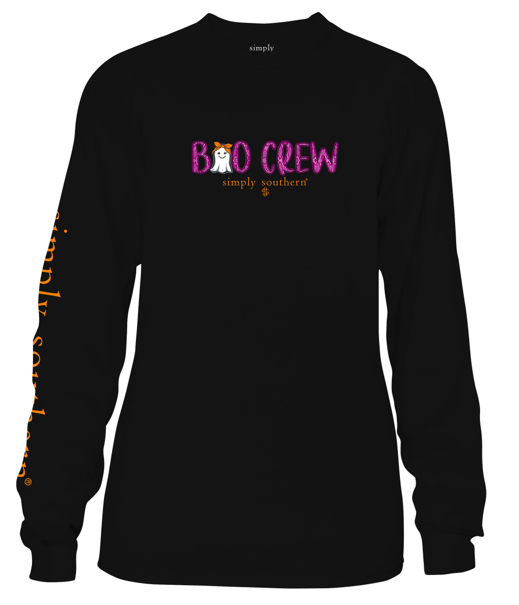 Simply Southern Hey Boo Halloween Black - Adult & Kids T-Shirts, Sweatshirts & Hoodies apparel design preview 2