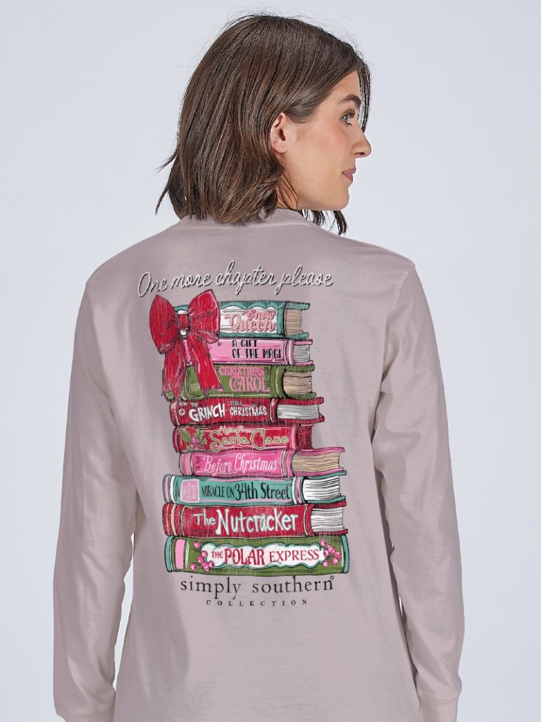 Simply Southern Christmas Books Holiday - Adult & Kids T-Shirts, Sweatshirts & Hoodies apparel design preview 2