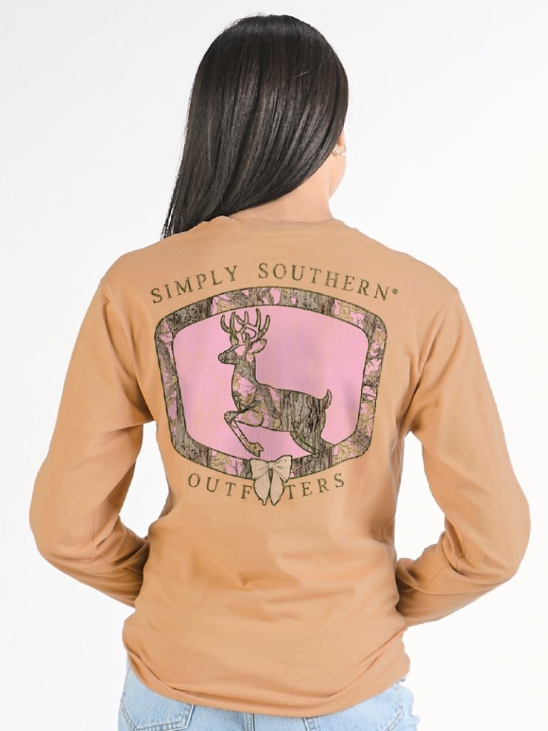 Simply Southern Pink Camo Deer - Adult & Kids T-Shirts, Sweatshirts & Hoodies apparel design preview 1