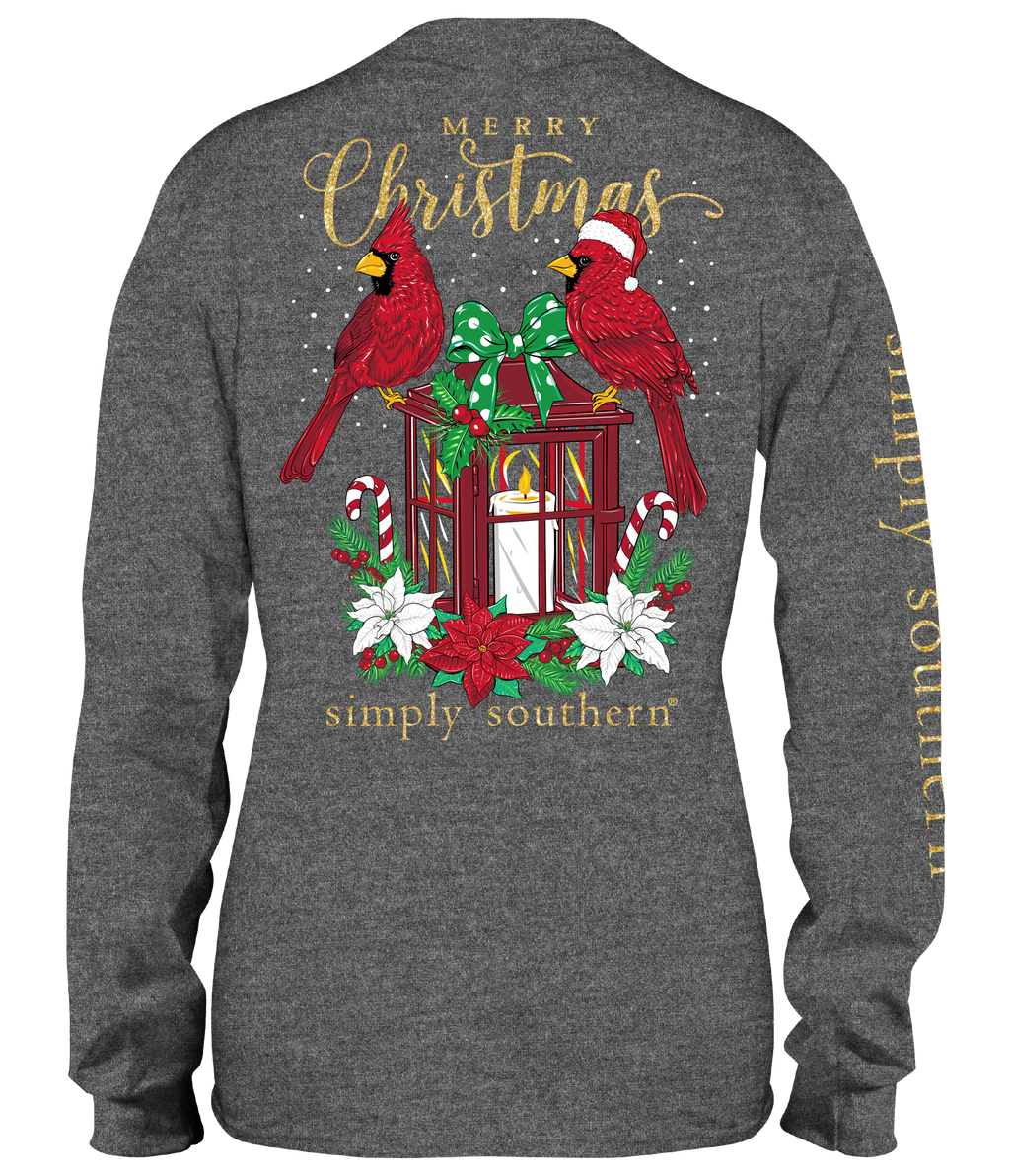 Simply Southern Merry Christmas Cardinal - Adult & Kids T-Shirts, Sweatshirts & Hoodies apparel design preview 1