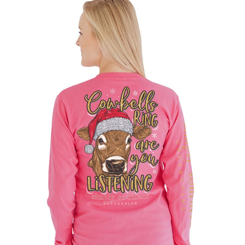 SALE Simply Southern Cowbell Holiday - Adult & Kids T-Shirts, Sweatshirts & Hoodies apparel design preview 1