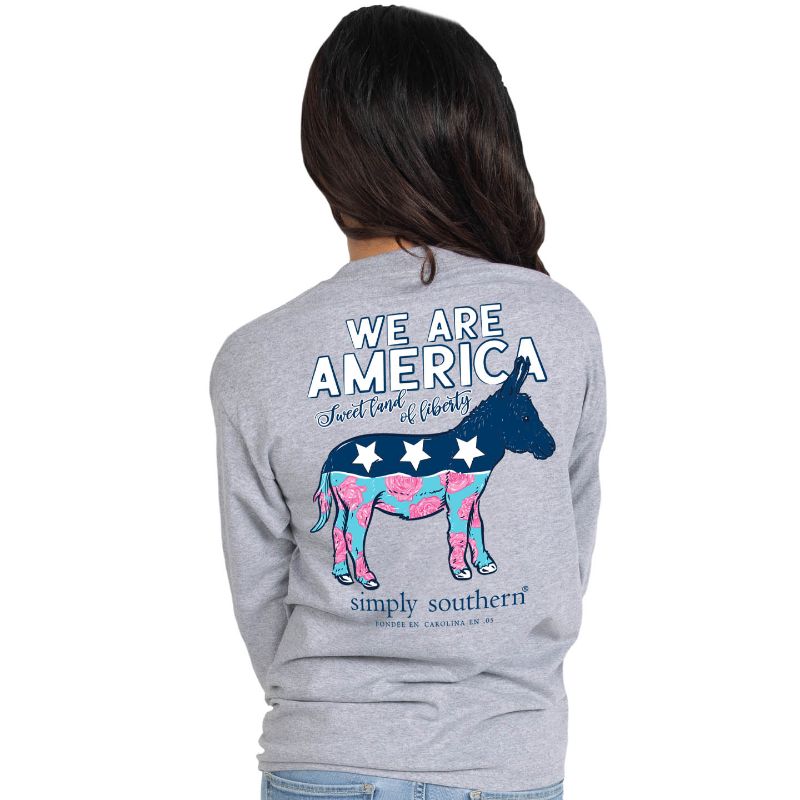 SALE Simply Southern Land Of Liberty Democrat USA - Adult & Kids T-Shirts, Sweatshirts & Hoodies apparel design preview 1