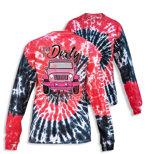 SALE Youth Simply Southern Dirty Hurricane Tie Dye - Adult & Kids T-Shirts, Sweatshirts & Hoodies apparel design preview 1
