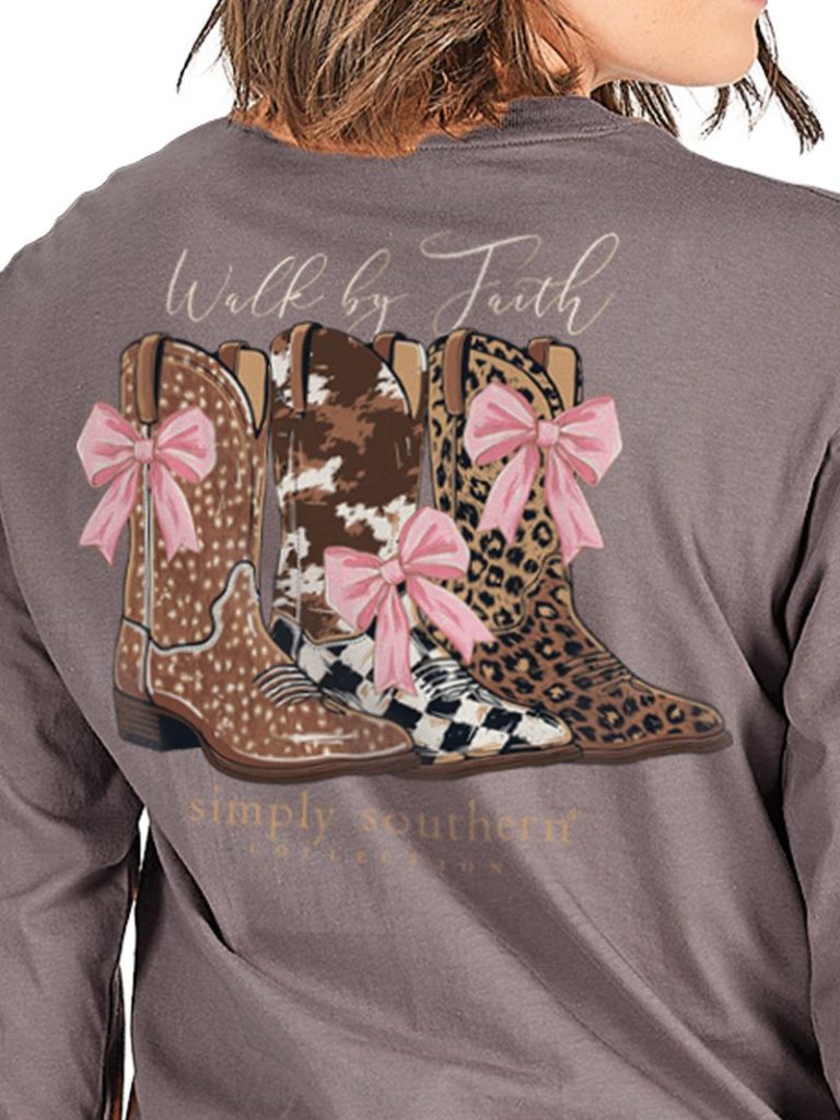 Simply Southern Walk By Faith Boots - Adult & Kids T-Shirts, Sweatshirts & Hoodies apparel design preview 2