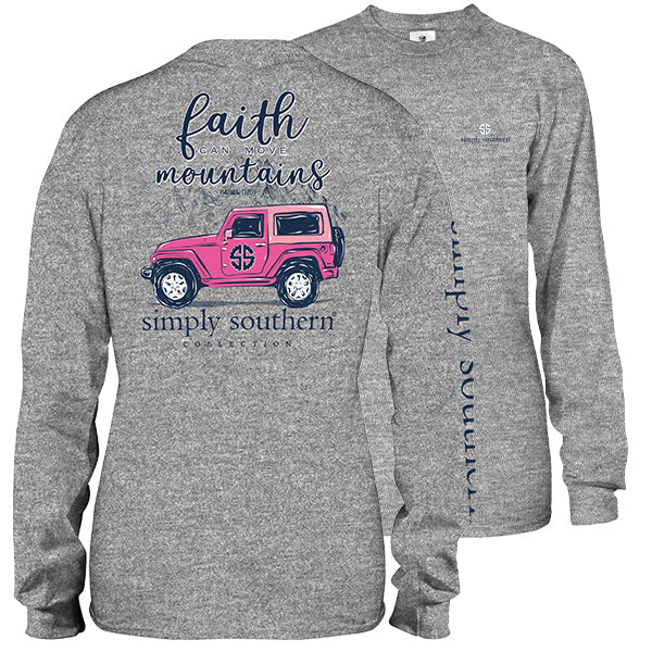 SALE Simply Southern Preppy Faith Move Mountains - Adult & Kids T-Shirts, Sweatshirts & Hoodies apparel design preview 2