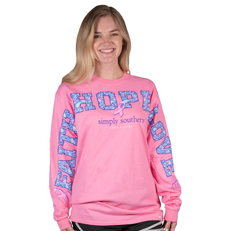 SALE Simply Southern Faith Hope Love Cancer - Adult & Kids T-Shirts, Sweatshirts & Hoodies apparel design preview 1