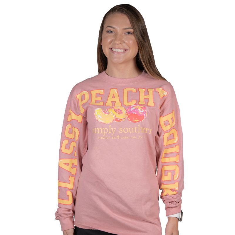 SALE Simply Southern Classy Peachy Bougie - Adult & Kids T-Shirts, Sweatshirts & Hoodies apparel design preview 1