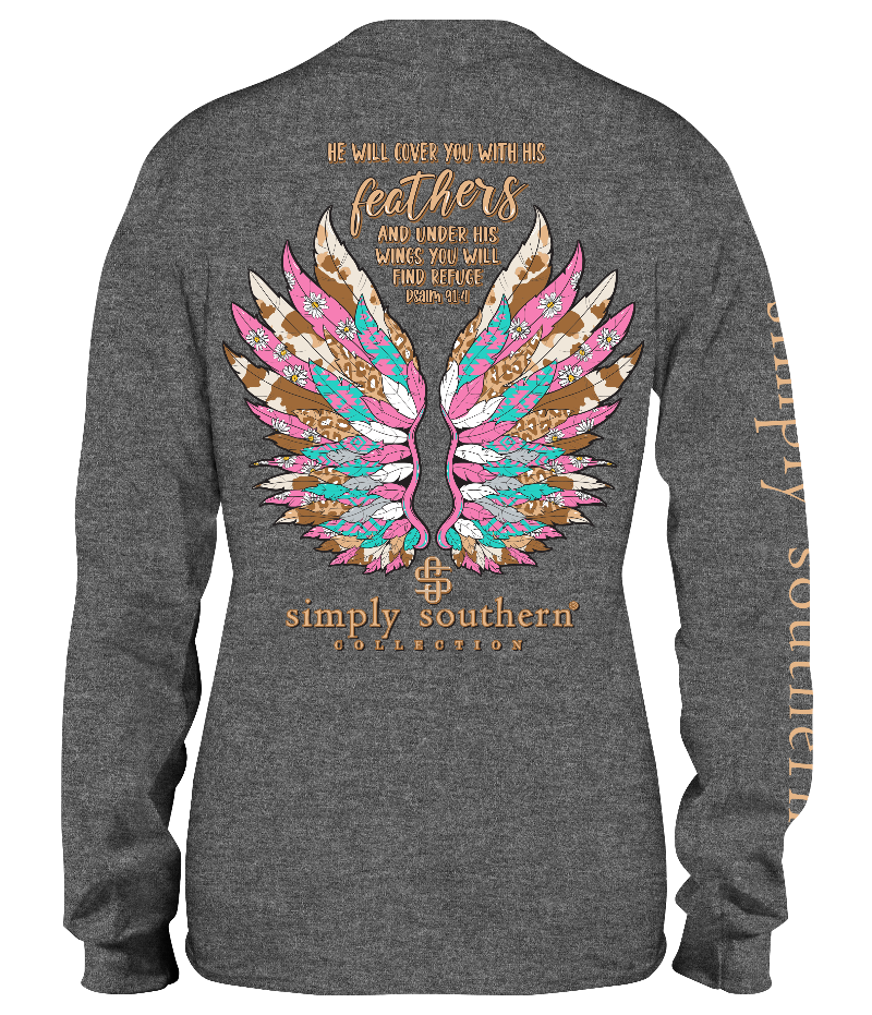SALE Simply Southern Feathers Wings - Adult & Kids T-Shirts, Sweatshirts & Hoodies apparel design preview 2