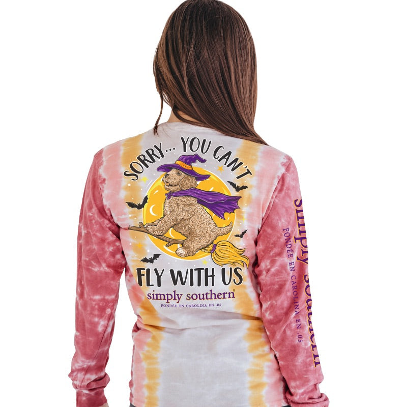 SALE Simply Southern Fly With Us Halloween Tie Dye - Adult & Kids T-Shirts, Sweatshirts & Hoodies apparel design preview 1