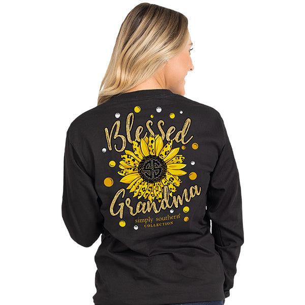 SALE Simply Southern Preppy Blessed Grandma Sunflower - Adult & Kids T-Shirts, Sweatshirts & Hoodies apparel design preview 2