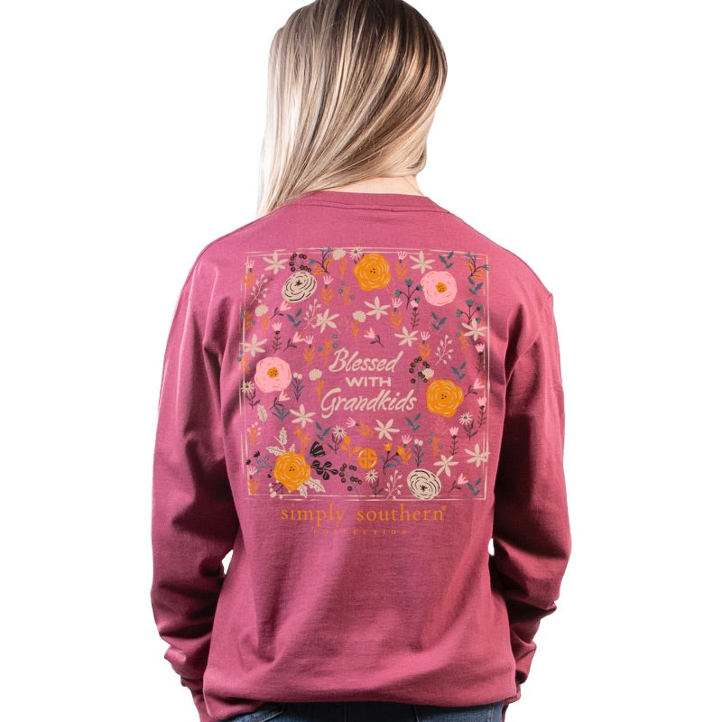 Simply Southern Blessed With Grandkids - Adult & Kids T-Shirts, Sweatshirts & Hoodies apparel design preview 1
