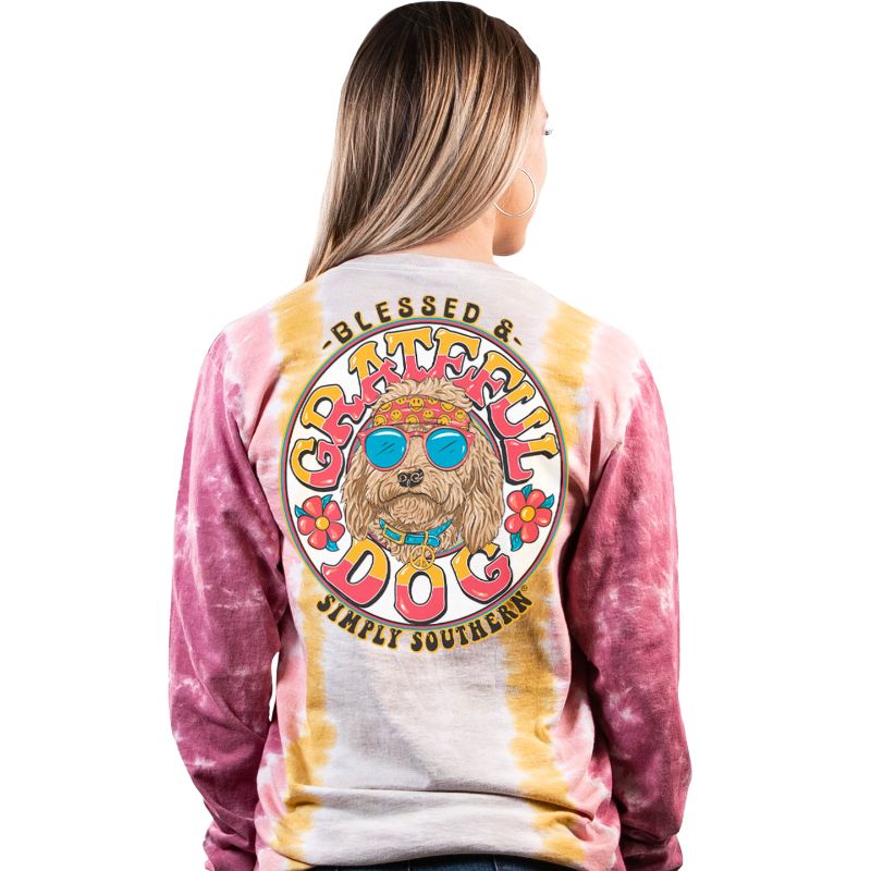 SALE Simply Southern Blessed Grateful Dog Tie Dye - Adult & Kids T-Shirts, Sweatshirts & Hoodies apparel design preview 1