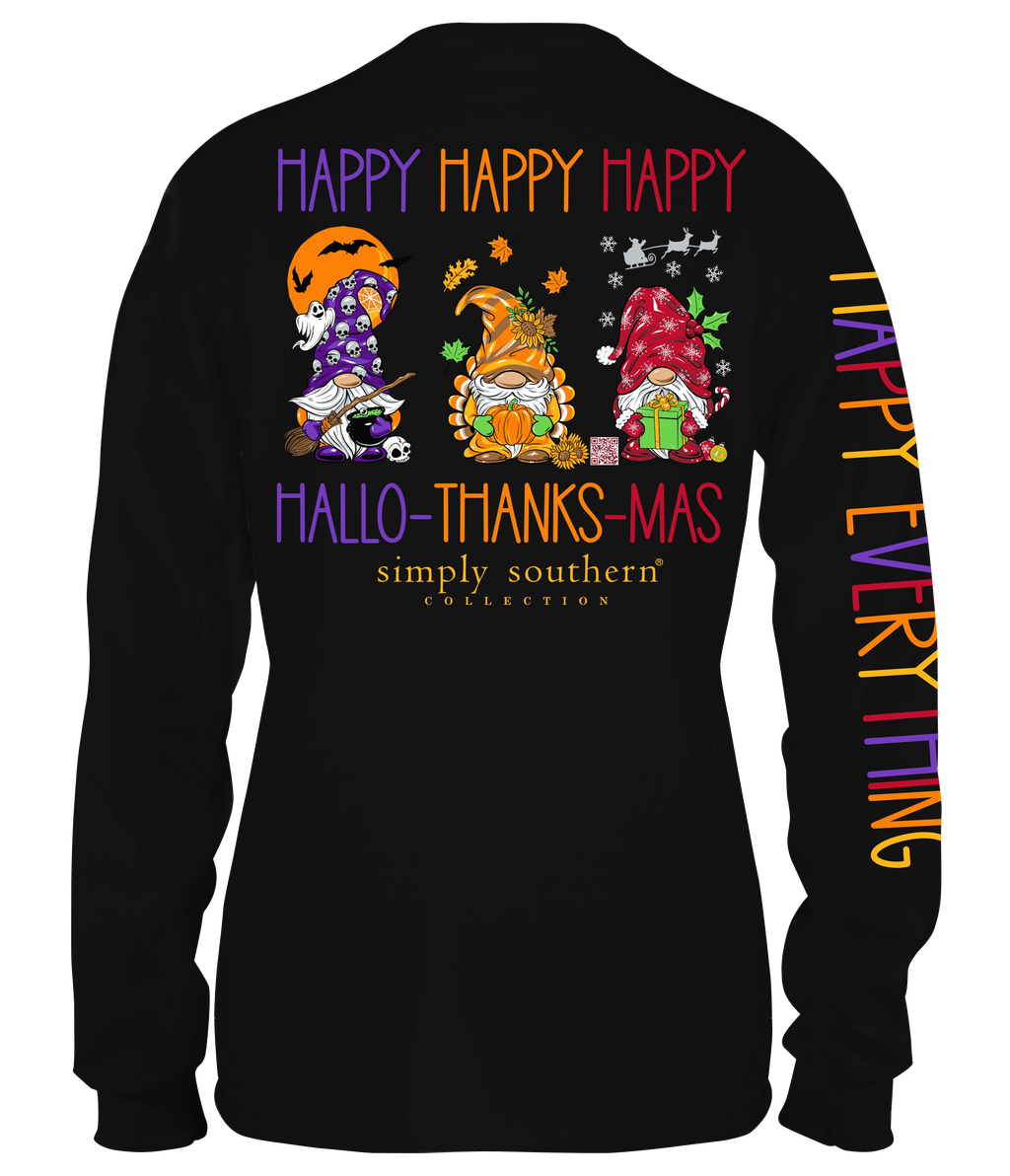 Simply Southern HAPPY everything Gnomes - Adult & Kids T-Shirts, Sweatshirts & Hoodies apparel design preview 1