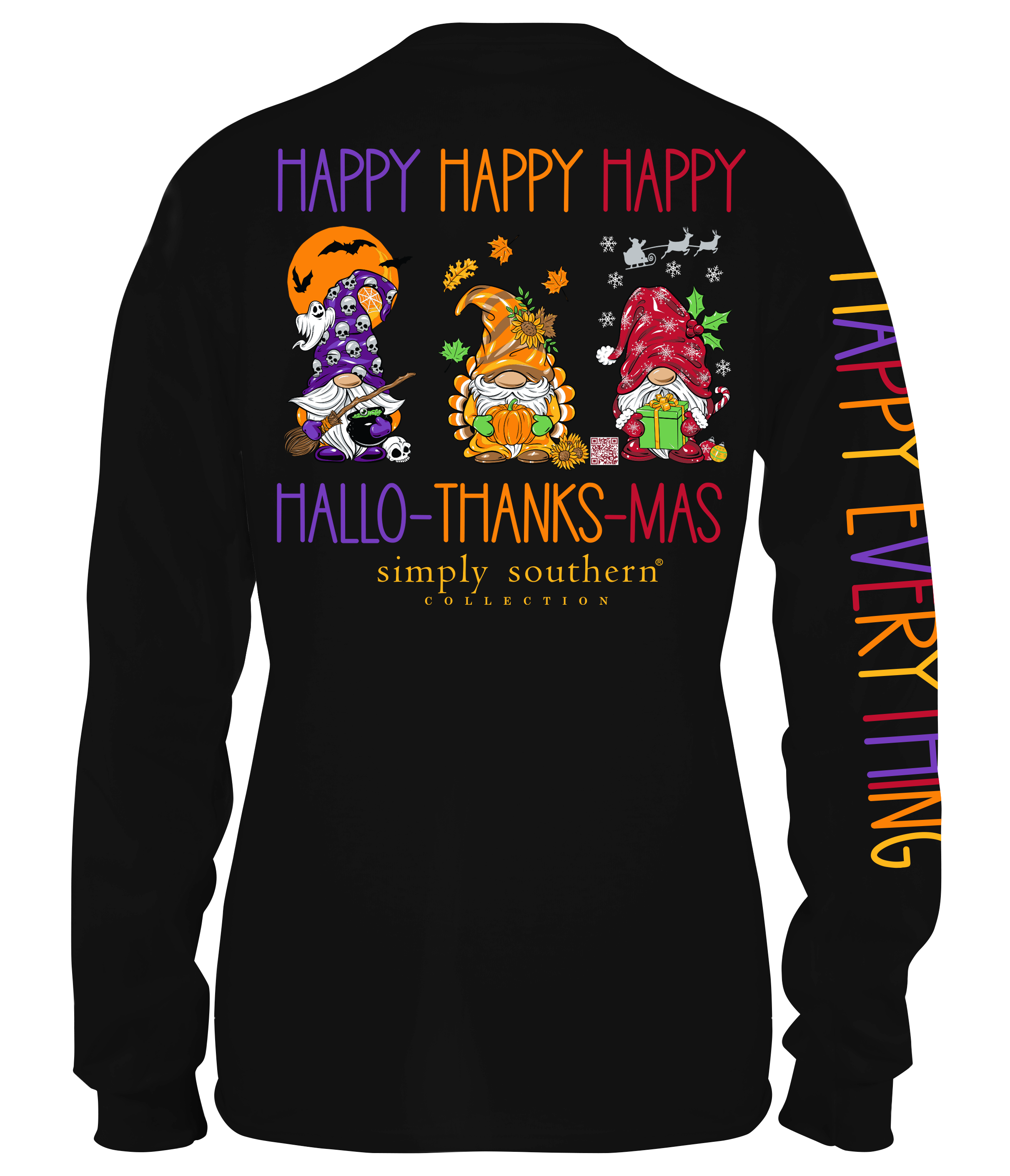 Simply Southern HAPPY everything Gnomes - Adult & Kids T-Shirts, Sweatshirts & Hoodies apparel design preview 1