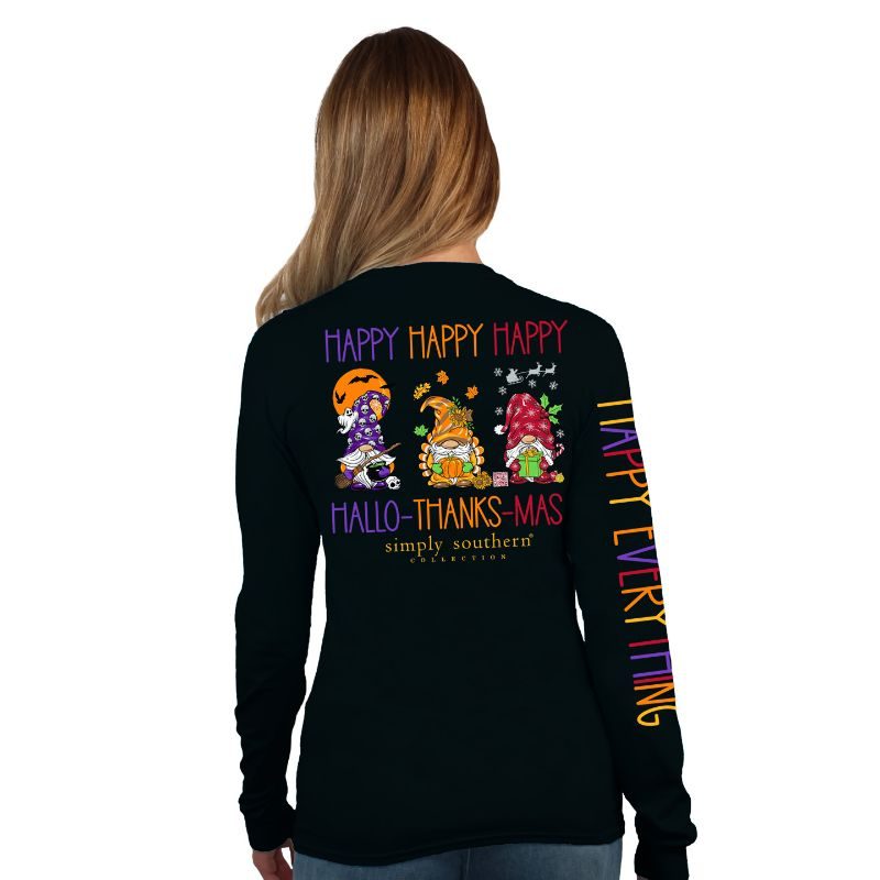 Simply Southern HAPPY everything Gnomes - Adult & Kids T-Shirts, Sweatshirts & Hoodies apparel design preview 2