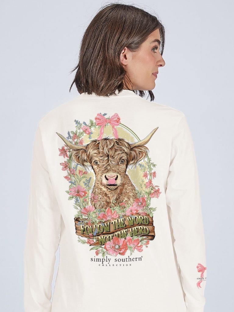 Simply Southern Herd Cow Bow - Adult & Kids T-Shirts, Sweatshirts & Hoodies apparel design preview 1