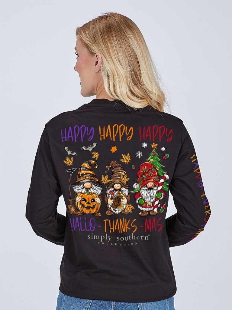 Simply Southern Happy Everything Gnomes Fall Holiday - Adult & Kids T-Shirts, Sweatshirts & Hoodies apparel design preview 1