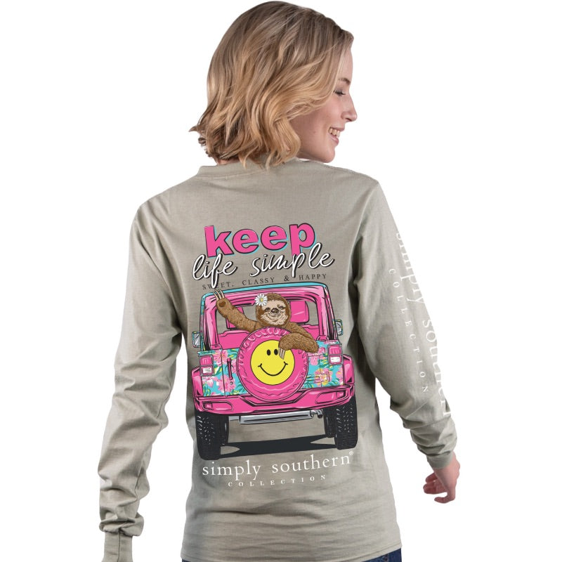 SALE Simply Southern Keep Life Simple Sloth - Adult & Kids T-Shirts, Sweatshirts & Hoodies apparel design preview 1