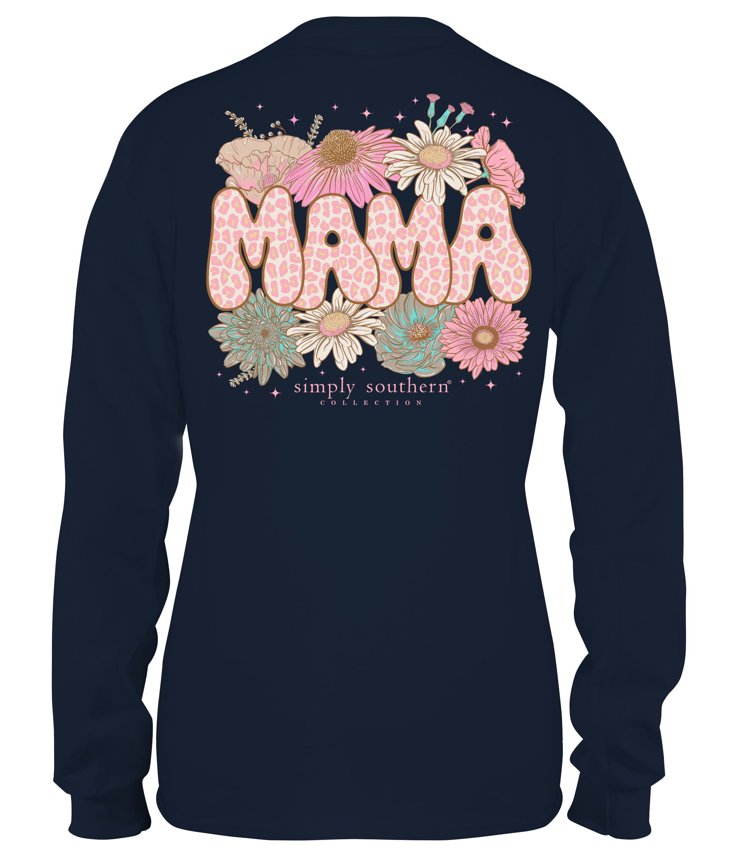 Simply Southern Leopard Mama Flowers - Adult & Kids T-Shirts, Sweatshirts & Hoodies apparel design preview 1