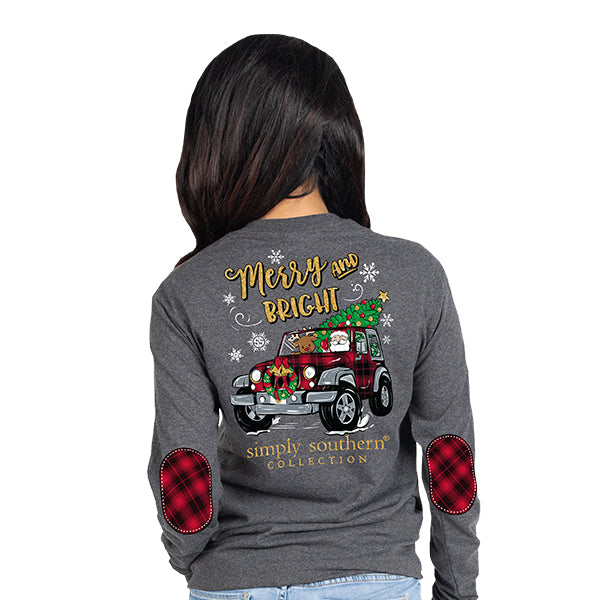 SALE Youth Simply Southern Preppy Merry And Bright - Adult & Kids T-Shirts, Sweatshirts & Hoodies apparel design preview 2