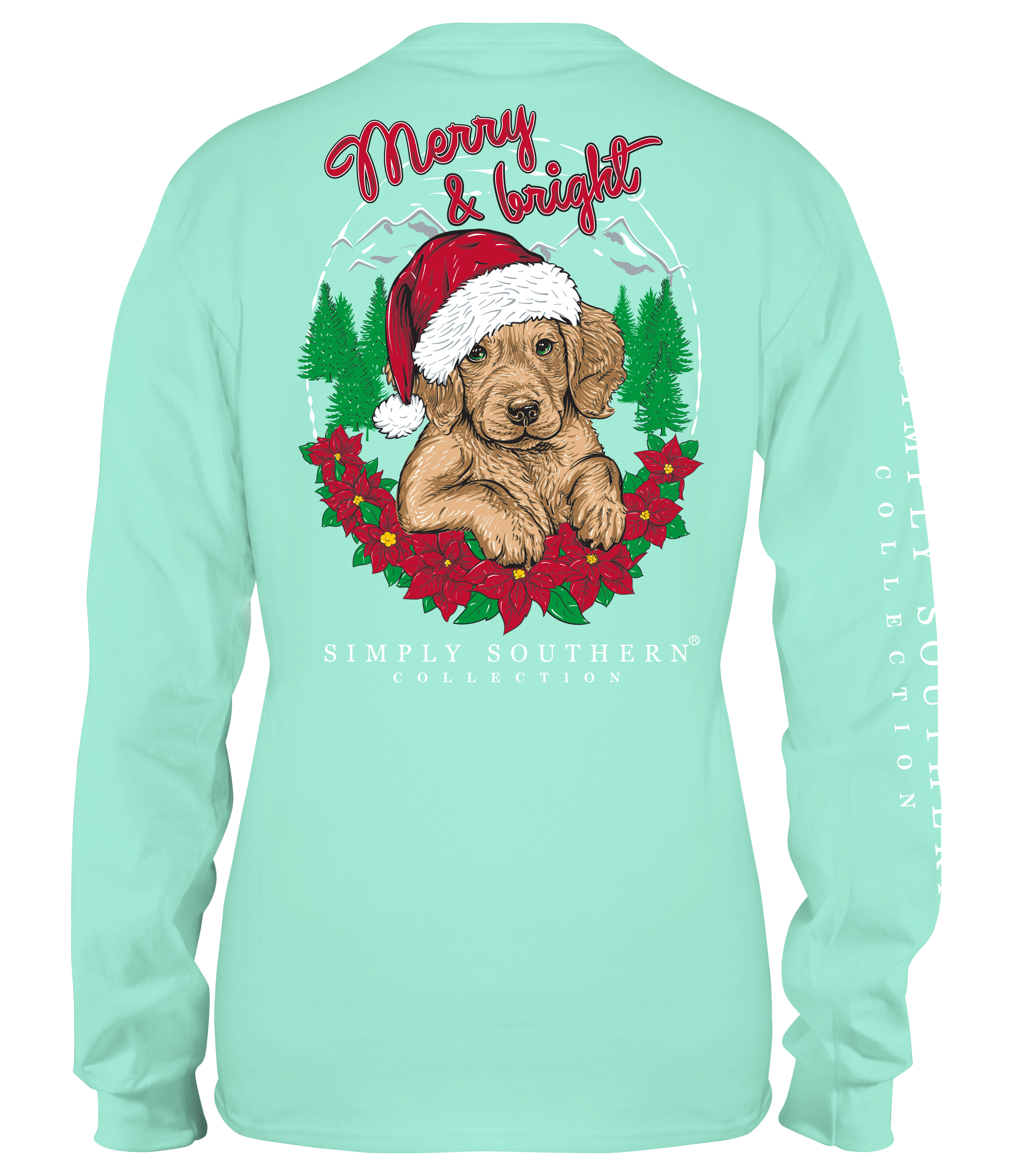 Simply Southern Merry Bright Holiday - Adult & Kids T-Shirts, Sweatshirts & Hoodies apparel design preview 2