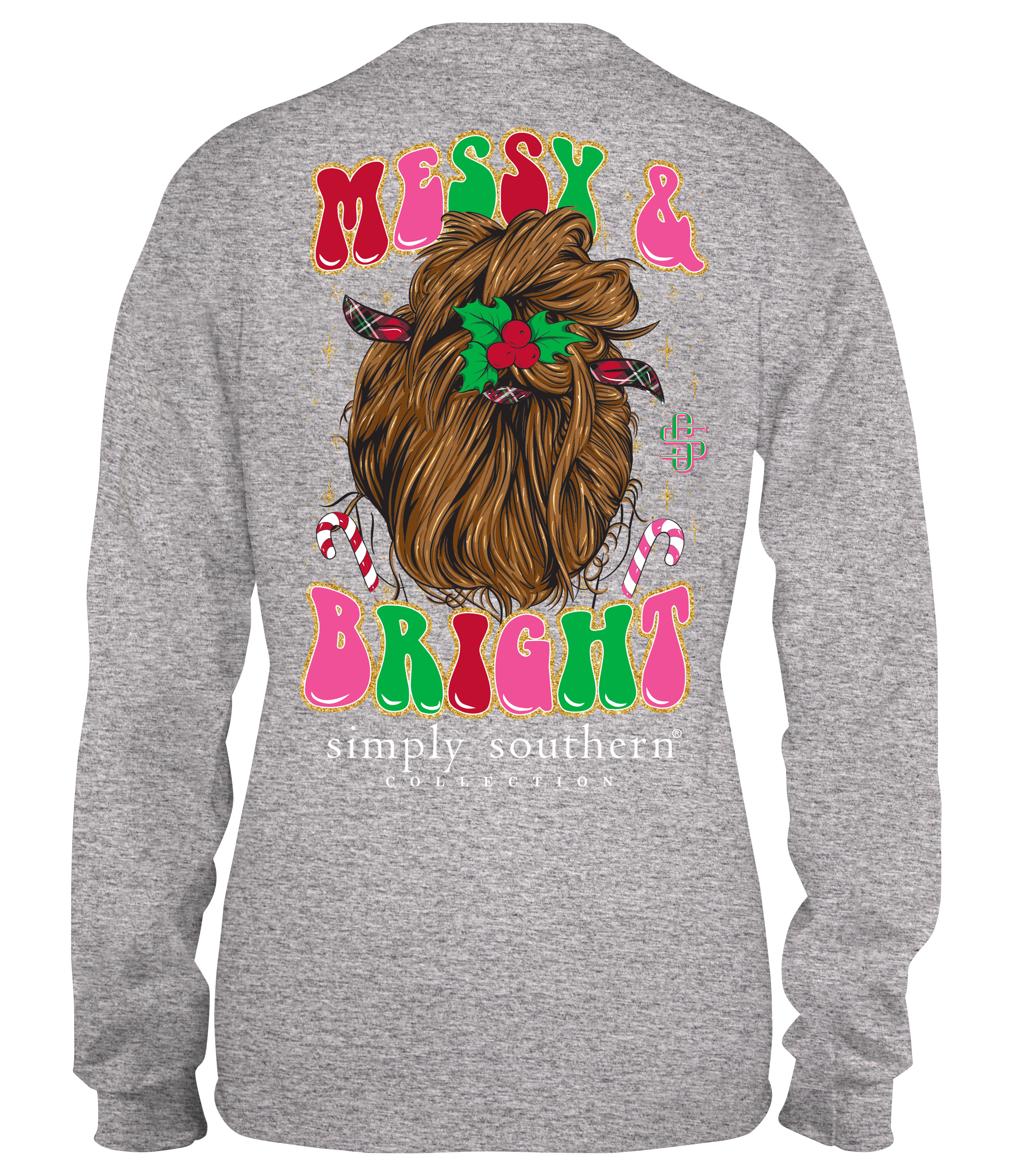 Simply Southern Messy Bright Holiday - Adult & Kids T-Shirts, Sweatshirts & Hoodies apparel design preview 1