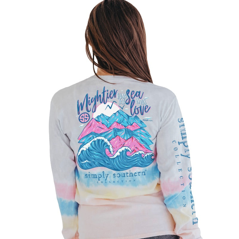 SALE Simply Southern Mightier Than The Sea Tie Dye - Adult & Kids T-Shirts, Sweatshirts & Hoodies apparel design preview 1