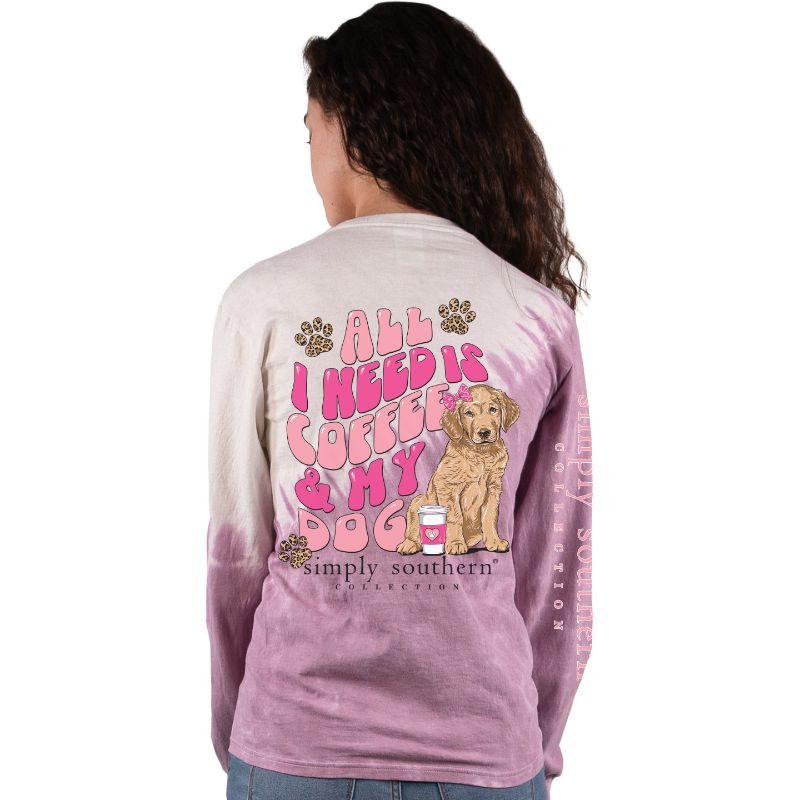 SALE Simply Southern Coffee My Dog Tie Dye - Adult & Kids T-Shirts, Sweatshirts & Hoodies apparel design preview 1
