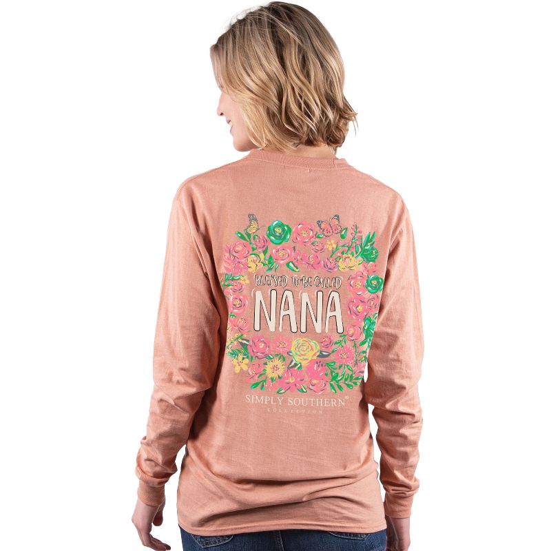 Simply Southern Blessed Nana Flowers - Adult & Kids T-Shirts, Sweatshirts & Hoodies apparel design preview 1