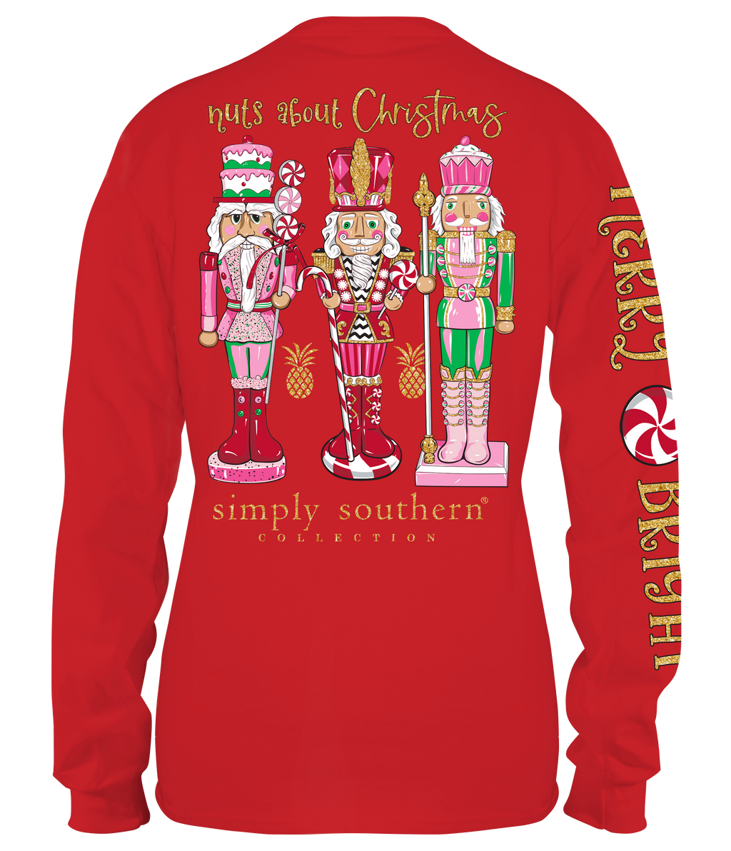 Simply Southern Nuts About Christmas - Adult & Kids T-Shirts, Sweatshirts & Hoodies apparel design preview 1