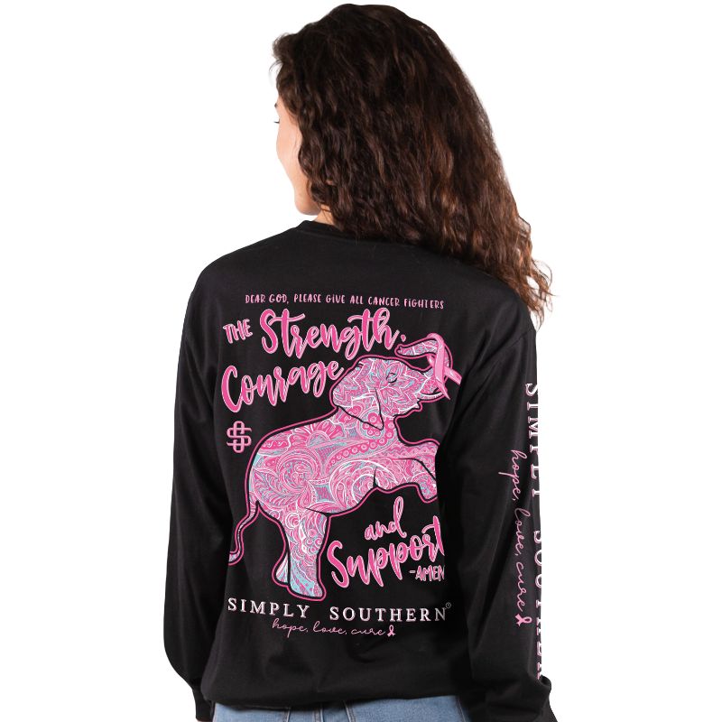 SALE Simply Southern Pink Ribbon Cure Cancer - Adult & Kids T-Shirts, Sweatshirts & Hoodies apparel design preview 1