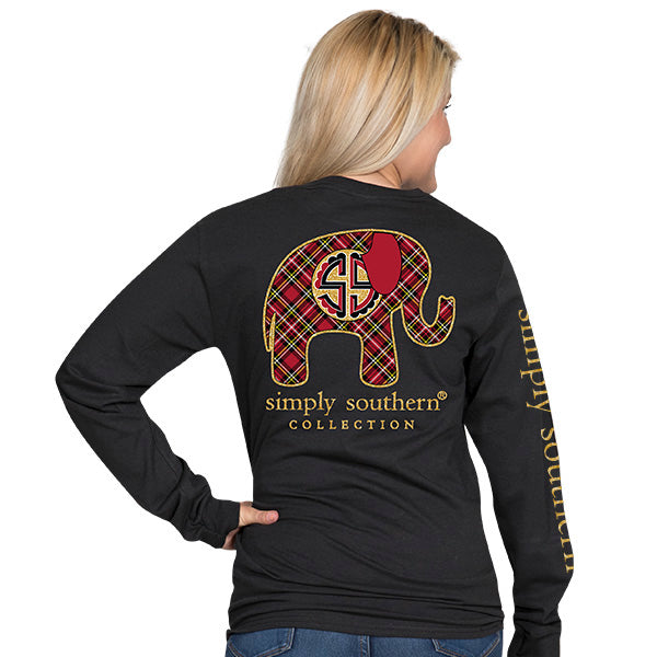 SALE Simply Southern Preppy Plaid Elephant - Adult & Kids T-Shirts, Sweatshirts & Hoodies apparel design preview 2